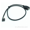 USB2.0 암컷 케이블 듀얼 USB 패널 마운트